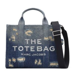 Marc Jacobs The Rip & Repair Denim Medium Tote Bag - Punk Indigo